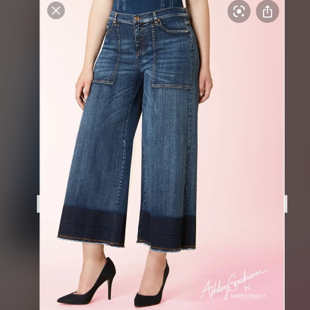 Ashley Graham & Marina Rinaldi | Idioma Crop Jeans - Picture 3 of 12